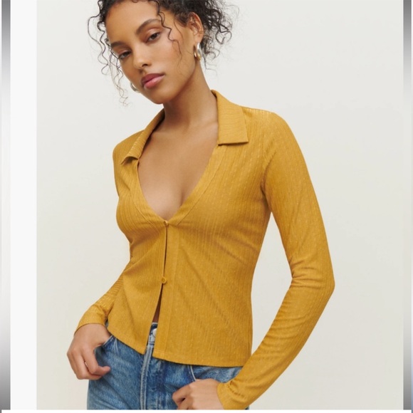 Reformation Shanna Top XS in gold - Picture 1 of 1
